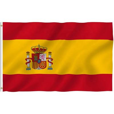 China Healthcare Institutes Espana Custom Flag Outdoor Banner Printing Polyester Spanish Flag Spain National Flag for sale