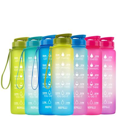 China New viable frosted portable transparent leak proof plastic water bottle bottle fruit juice outdoor sport travel camping bottle for sale