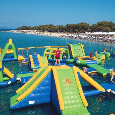 China Water Recreation Greece Outdoor Inflatable Floating Water Park Games/Inflatable Sea Waterpark Supplier for sale