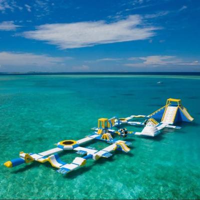 China Water Recreation Maldives 125 People Inflatable Floating Water Park Made By Bounica for sale