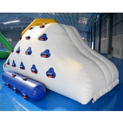 China 0.9mm (32oz) commercial grade small thick durable PVC tarpaulin inflatable water ice mountain, inflatable water iceberg for sale