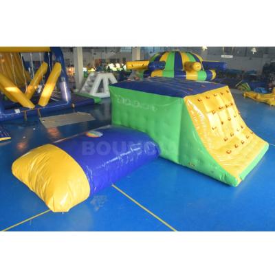 China ANTI-UV 0.9mm PVC Aqua Park Inflatable Jumping Platform Tarp and Water Catapult for Sale for sale