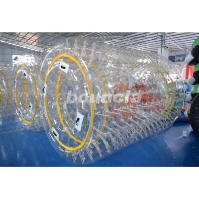 China Transparent Inflatable Park Zorb Water Roller For Glasssland Or Swimming Pool for sale