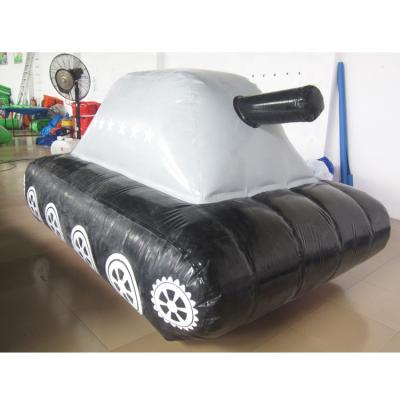 China 0.6mm Or 0.9mm Commercial Grade PVC Tarpaulin Durable PVC Paintball Tarpaulin Inflatable Tank For Paintball Sports for sale