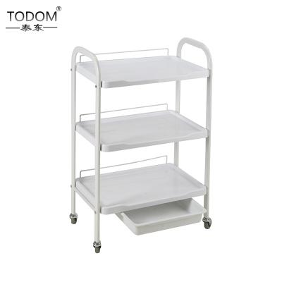 China Durable OEM ODM Factory Price Salon Beauty Facial White Cheap Hairdressing Spa Trolley Beauty Spa Trolley for sale