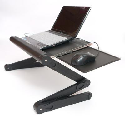 China LAPTOP DESK Aluminum Folding Metal Notebook Stand Lap Folding Desk For Laptop for sale