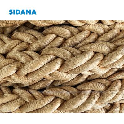 China Anti-UV 150mm 8 strand Big polyester mooring rope for playground for sale