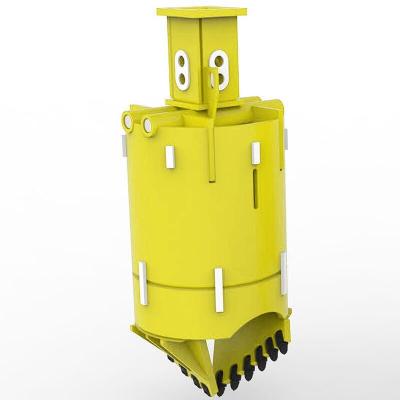 China Open Body Rock Drilling Bucket For Soil Layer Construction 500mm-2000mm for sale