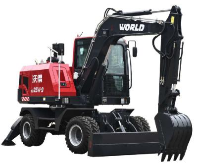 China Farms World W295W-9 Bucket Capacity 0.3 Cubic Meters YC Motor Hydraulic Wheel Excavator For Sale for sale