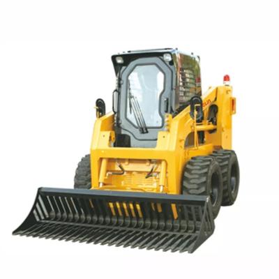 China Construction worksÂ   LICHMACH Sales SINOMACH Brand Heavy Duty 0.85T Mini Skid Steer Loader With Brush Grapple Stump Bucket Grapple Attachment for sale