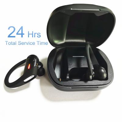 China Sustainable Wireless Earphone Blue-tooth V5.1 24 Hrs Playback IPX4 Waterproof Sports TWS Earhook Earphones with 500mAh Charging Case for sale