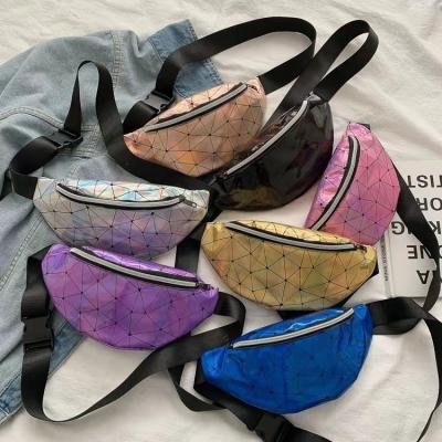 China SY 2022 New Arrival Hot Selling Laser Waist Bag Portable Economical Wholesale Waist Bag Color Reflective Bags For Women Pussy Pack for sale