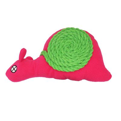 China Viable high quality pet doy polyester fabrtic for dog play snail shaped dog toy for sale