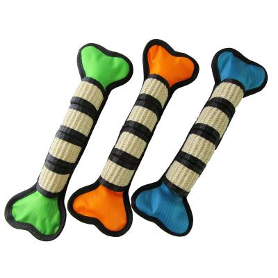 China Sustainable Pet Product Bone Shaped Stuffed Toy For Dog Play Eco Friendly Material For Dog Chew for sale