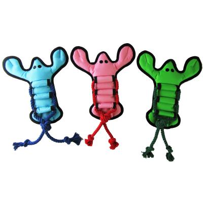 China Sustainable Pet Product Lobster Shaped For Dog Play Oxford Cloth For Dog Chew for sale