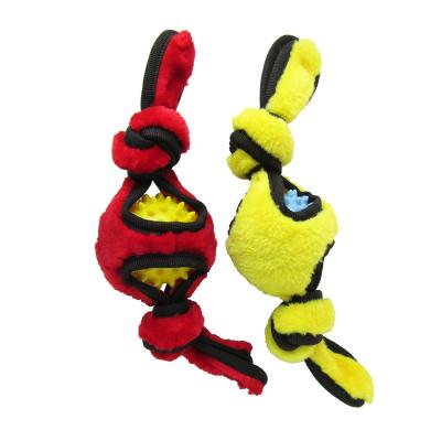 China Durable High Quality Pet Polyester Fabric With Rubber Ball Inside For Dog Training Dog Toy for sale