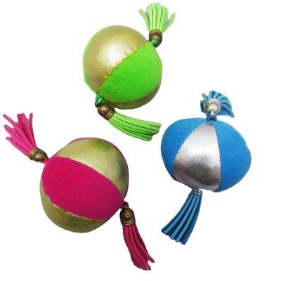 China Viable Pet Toy Ball Shaped For Cat Play With Polyester Material Plush Toy For Indoor Play Cat Toy for sale