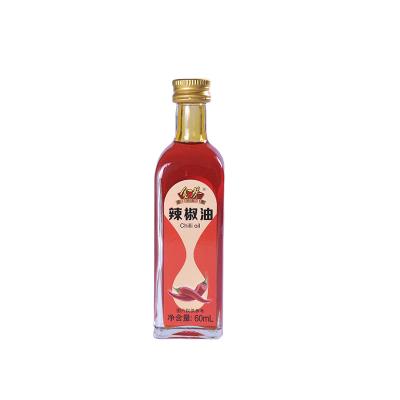 China Private Label Chili Oil Wholesale Hot Chili Jar 60Ml Glass Bottle Made In China for sale