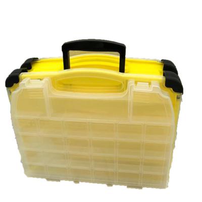 China Promotion Price PP Double Sided Road Toolbox Plastic Sub Multi Function Portable Accessories Storage Fishing Tool Box for sale