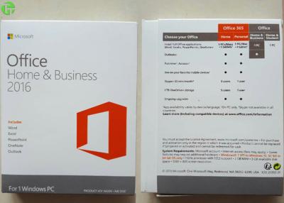 China Microsoft Office 2016 Home And Business PKC / Retail Version / OEM COA Sticker for sale