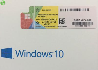 China Caixa varejo 64 do profissional de Windows 10 do software do OEM sistema operativo do bocado/32 bocados à venda