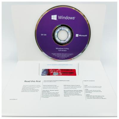 China Microsoft Windows 10 Pro 64-Bit OEM Software DVD And Key Sticker Enterprise Version for sale