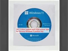 24/7 Online Support and OEM License Type for Genuine Windows 11 product key