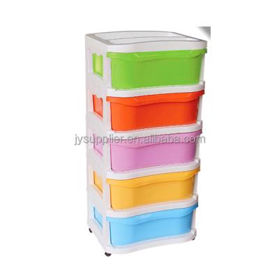 China 5 Tier Eco-friendly Plastic Cabinet, Plastic Storage Container Drawer, Living Room Cabinet for sale