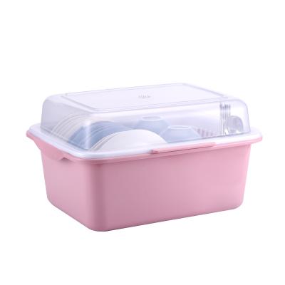 China Sustainable Multifunctional And Convenient Plastic Kitchen Dish Rack With Drain for sale