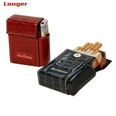 China Handmade Leather Cigarette Storage Container Cigarette Holders Cigarette Boxes Gift Christmas Father Christmas Valentine's Day for sale