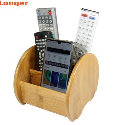 China Eco - Friendly Round Shape Desk Organizer Natural Material Bamboo LG-CC099 for sale