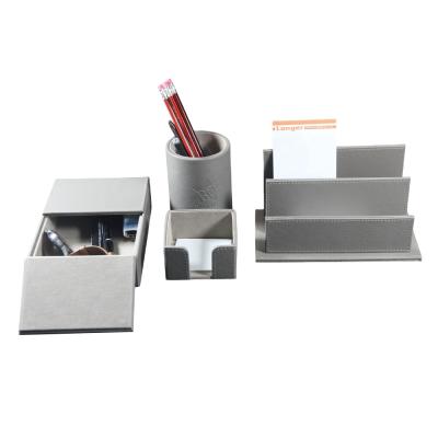 China Office Stationery Set LG885 Desk Organizer Leather Stationery Set Packing Gift / Office Stationery Gift Sets for sale