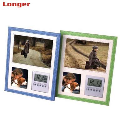 China LG3009 Picture Frame Manufacturer Highest Level Top Quality Photo Frame With LCD Clock for sale