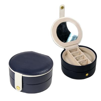 China Wholesale Eco-friendly Jewelry Box LG7186 Mirror Leather Jewelry Box Packaging PU Velvet Jewelry Box for sale