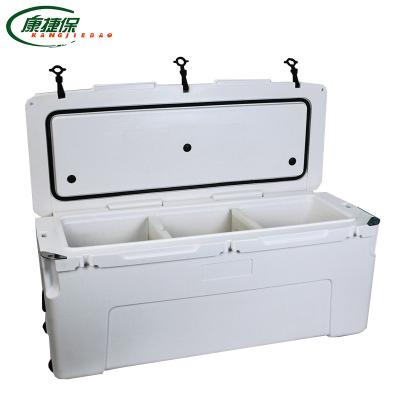 China Food and Beverage Industry KJB Rotomolded Coolers 100L Polyethylene Tackle Box with Skid Protection. for sale