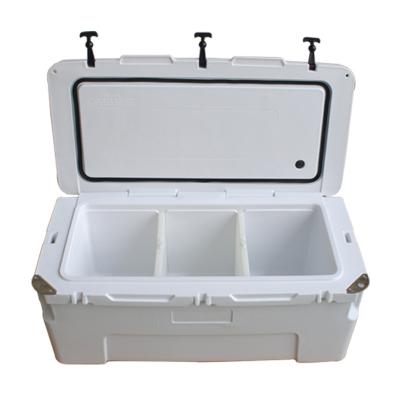 China Insulated KJB--L100 box cooler with wheels and ice pack; A cooler box of fish. for sale