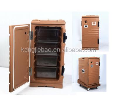 China Food and Beverage Industry Insulated Front Loading Food Pan Carrier with 90L Capacity, 8layer Food Catering Hot Box. for sale