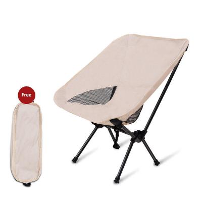 China Modern Outdoor Beach Traveling Fishing Portable Mini Aluminum Tube Picnic Stoo Garden Moon Camping Folding Chair for sale