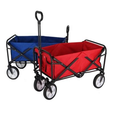 China Other Black Red Adjustable Heavy Duty Folding Outdoor Picnic Cart Car Service Folding Folding Camping Wagon for sale