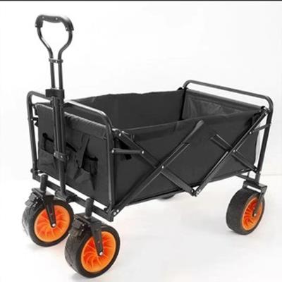 China Other Outdoor Folding Portable Light Duty Adjustable Rolling Cart All Terrain Sports Beach Camping Wago for sale