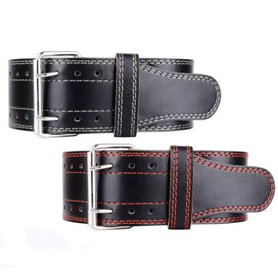 China Adjustable Waist Support Gym Fitness Power Workout High Quality Factory Customized Cow Leather Weightlifting Belt for sale