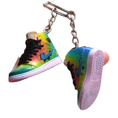 China Luxury Fashion Jordan 1 Key Balvin 3D MINI Sneaker Shoe Chain Custom With Leather Strap Or Box for sale