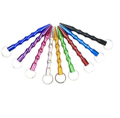 China Luxury hot sale metal security woman stick self-defense anodizing key chain in rainbow luxury aerometal color for sale