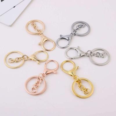 China Luxury High Quality Black Silver Gold Mounted Metal Gold Plated Keychain Hook Chain Clasp Hook for sale