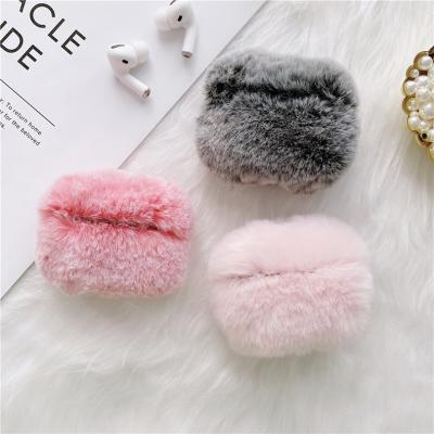 China For AirPods Pro Hot Colorful Aesthetic Hard Furry Case For Apple Airpods Pro Fur Filling Case And Cover for sale