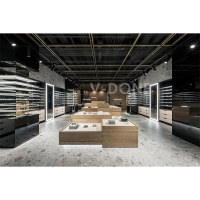 China Optical store showcase most modern sunglass store interior design with eyewear display fixtures optical store furniture for sale