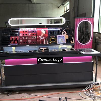 China Single Sided Professional Make Up Display Stand Cosmetic for sale