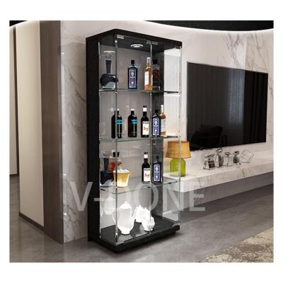 China Luxury mobile shop display cabinet display cabinet living room with light glass mobile shop display cabinet decoration custom size for sale