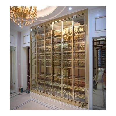 China Commercial Stainless Steel Glass Cabinet Living Room Household Constant Temperature Wine Cellar and Humidity Display Modern for sale