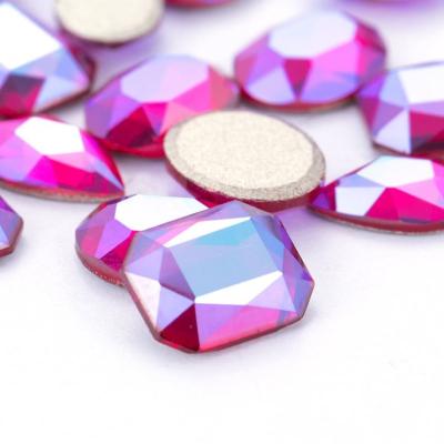 China Xiaopu Low MOQ Edge-Cutted Light Siam SI Color Shiny High Quality Flat Back Rhinestones For Garment Shoes Phone Nail Art Decoration for sale